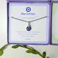Handmade blue evil eye silver necklace in elegant jewelry box showing adjustable protection pendant, spiritual healing crystal jewelry crafted by Sri Lankan artisans as boho evil eye talisman and protective amulet for luck and anxiety relief with premium packaging