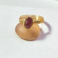 Natural carnelian irregular stone ring on white background showing handmade gold wire wrapped healing crystal jewelry, Sri Lankan artisan creativity stone ring featuring raw orange gemstone perfect as boho courage ring and sacral chakra amulet for confidence and motivation energy activation