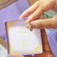  Citrine irregular stone ring jewelry box held in hand showing handmade gold wire wrapped healing crystal gift set packaging, Sri Lankan artisan abundance ring featuring natural yellow gemstone perfect as prosperity jewelry gift for confidence and manifestation