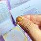  Citrine irregular stone ring on hand showing handmade gold wire wrapped healing crystal jewelry lifestyle, Sri Lankan spiritual abundance ring featuring natural yellow gemstone perfect as boho prosperity ring and solar plexus chakra amulet for confidence and ma