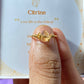 Dainty Irregular Citrine Ring worn on hand showing delicate wire-wrapped band and natural citrine stone - handcrafted healing crystal jewelry from Sri Lanka for motivation and positive energy

