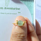 Handmade dainty round green aventurine ring with delicate wire wrap design featuring natural green healing crystal stone for prosperity good fortune abundance heart chakra jewelry Sri Lanka artisan crafted luck opportunity growth manifestation

