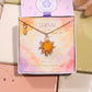 Eternal Sun Necklace Yellow Onyx gold wire-wrapped sun pendant in Laganna gift box, willpower focus inner strength healing crystal jewelry Sri Lanka
