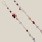 Flower & Crescent Glass Bead Eyeglass Chain
