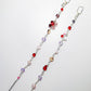 Flower & Crescent Glass Bead Eyeglass Chain