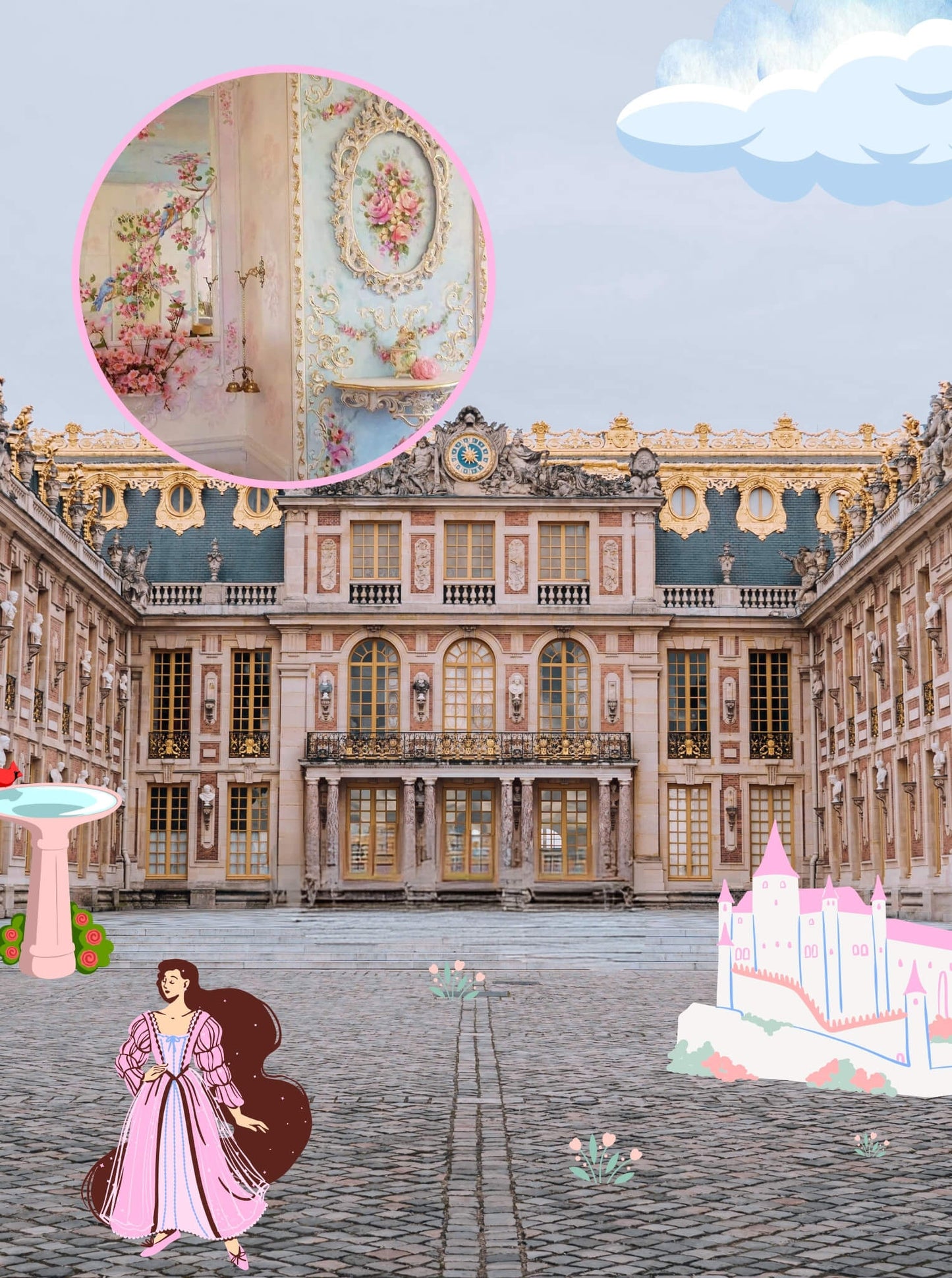 Palace of Versailles interior inspiration for French Palace Bracelet design, showcasing 18th century Rococo architecture and opulent French royal decor that inspired the crystal jewelry collection