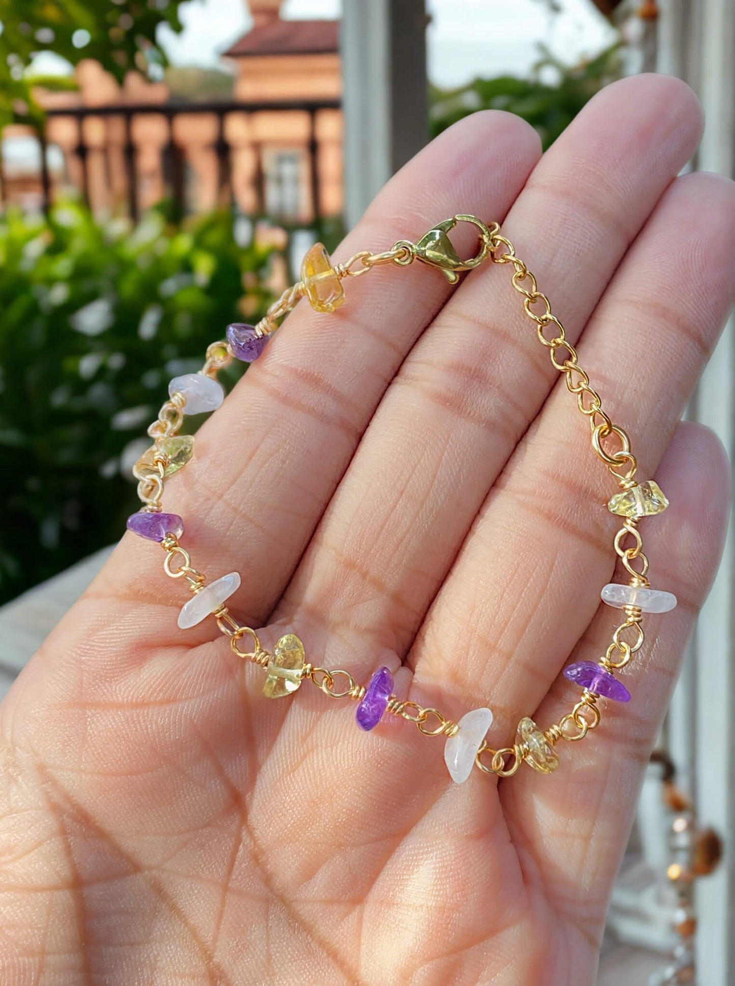 Friendship Bracelet | Amethyst, Citrine and Rose Quartz