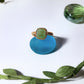 Olive jade square stone ring with gold wire wrapped design, handmade Sri Lankan heart chakra jewelry featuring natural green gemstone for prosperity and emotional healing