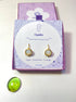 Opalite Statement Round Stud Earrings handmade wire-wrapped crystal jewelry for hope, new beginnings, and emotional healing - artisan healing stone studs crafted in Sri Lanka with natural luminous opalite gemstone beads