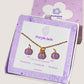 Handmade purple jade petite round stone necklace with gold wire wrapping, beautifully presented in elegant Laganna jewelry box - healing crystal jewelry crafted by Sri Lankan artisans for positivity and happiness