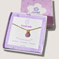 Elegant purple jade petite round stone pendant necklace on white background, showcasing minimalist gold wire wrapped design - handmade healing crystal jewelry from Sri Lanka for positive energy and emotional balance