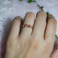 Pink tourmaline braided ring worn on hand, handmade Sri Lankan gold wire wrapped healing crystal ring lifestyle for heart chakra and joyful energy