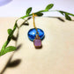 Natural purple jade square stone necklace on aesthetic background showing handmade gold wire wrapped healing crystal jewelry, Sri Lankan artisan crown chakra pendant featuring geometric purple gemstone perfect as boho wisdom necklace and spiritual amulet for inner peace and tranquility
