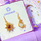 Handmade Sun & Moon Dangle Earrings with Carnelian and Opalite stones, gold wire wrapped celestial jewelry from Sri Lanka by Laganna, beautifully presented in gift box packaging - healing crystal bohemian accessories