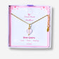Sweet Heart Necklace rose quartz heart pendant gold chain in Laganna jewelry box on white surface, handmade healing crystal necklace Sri Lanka – love trust healing gift for her
