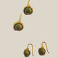 Unakite Statement Round Stud Earrings handmade wire-wrapped crystal jewelry for healing, emotional balance, and self-acceptance - artisan healing stone studs crafted in Sri Lanka with natural green and pink unakite gemstone beads